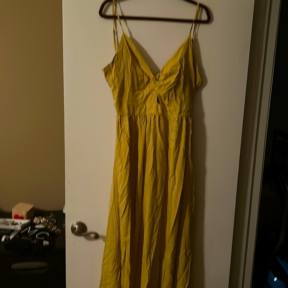 Tags On Long Yellow Dress